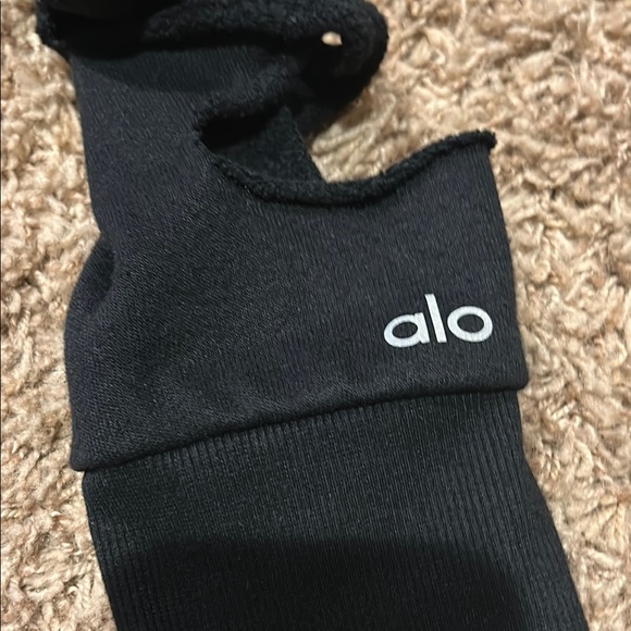 ALO Yoga Black Women's Hoodie with Unique Sleeve Design - Picture 6 of 11